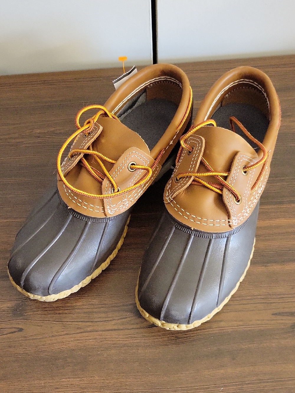 L.L. Bean Women's Duck Boots in Brown and Dark Brown